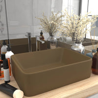 Thumbnail for Luxus-Waschbecken Matt Creme 41x30x12 cm Keramik