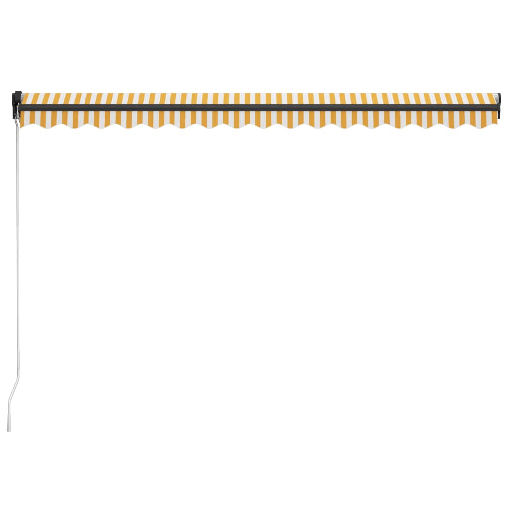 Einziehbare Markise Handbetrieben 400×300 cm Gelb und Weiß
