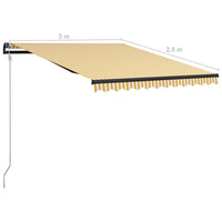 Thumbnail for Automatisch Einziehbare Markise 300 x 250 cm Gelb und Weiß