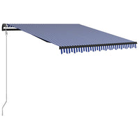 Thumbnail for Automatisch Einziehbare Markise 350×250 cm Blau und Weiß