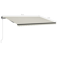 Thumbnail for Automatisch Einziehbare Markise 600×300 cm Creme