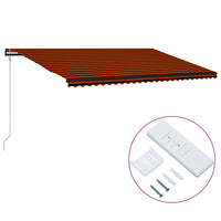 Thumbnail for Automatisch Einziehbare Markise 600×300 cm Orange und Braun