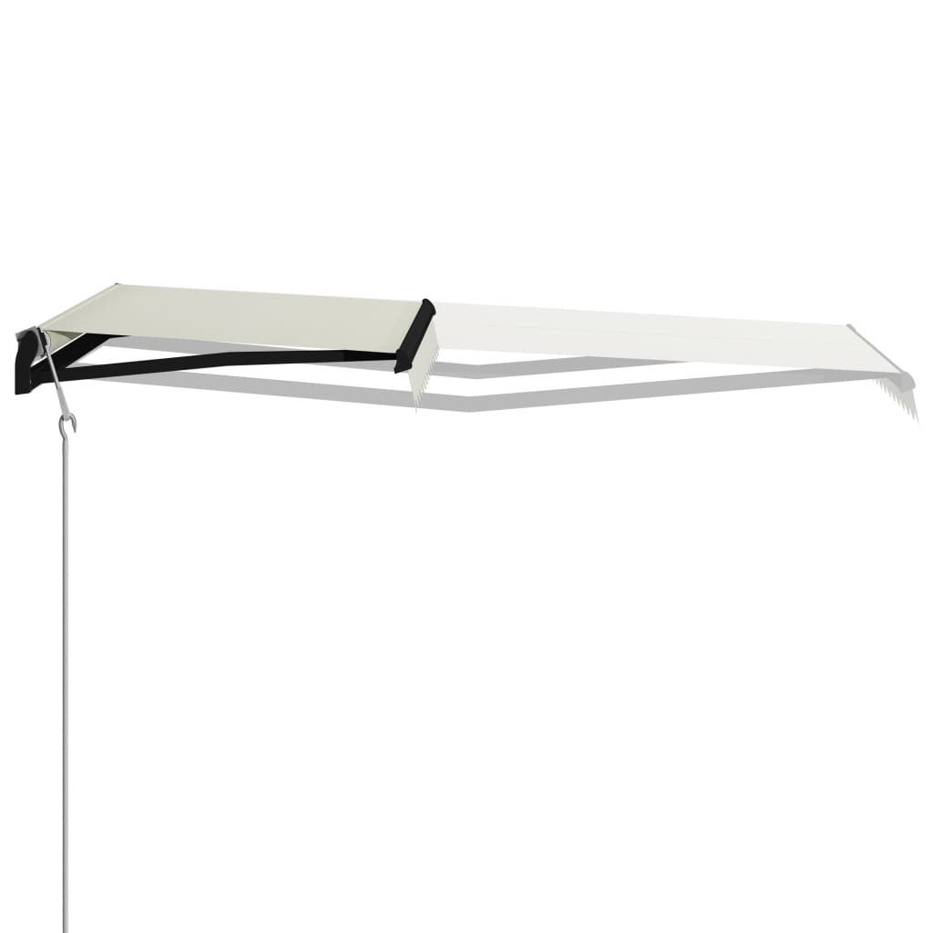 Einziehbare Markise mit Windsensor & LED 300x250cm Creme