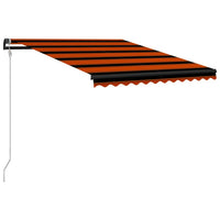 Thumbnail for Einziehbare Markise mit Windsensor & LED 300x250cm Orange Braun