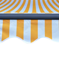 Thumbnail for Einziehbare Markise mit Windsensor & LED 400x300cm Gelb Weiß