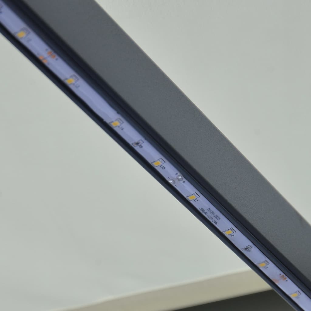 Einziehbare Markise mit Windsensor & LED 400x300cm Creme