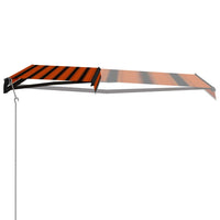 Thumbnail for Einziehbare Markise mit Windsensor & LED 450x300cm Orange Braun