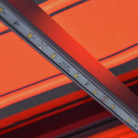 Thumbnail for Einziehbare Markise mit Windsensor & LED 450x300cm Orange Braun