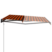 Thumbnail for Einziehbare Markise mit Windsensor & LED 600x300cm Orange Braun