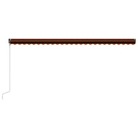 Thumbnail for Einziehbare Markise mit Windsensor & LED 600x300cm Orange Braun