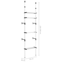 Thumbnail for Teleskop-Garderobe mit Regalen Aluminium