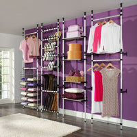 Thumbnail for Teleskop-Garderobe mit Regalen Aluminium