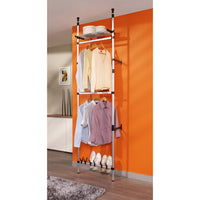 Thumbnail for Teleskop-Garderobe mit Stangen und Regal Aluminium