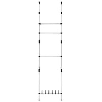 Thumbnail for Teleskop-Garderobe mit Stangen und Regal Aluminium