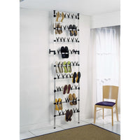 Thumbnail for Teleskop-Schuhregal mit Stangen Aluminium