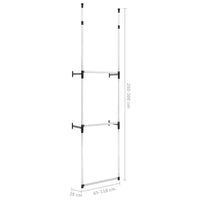 Thumbnail for Teleskop-Garderobe mit Stangen Aluminium