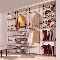 Thumbnail for Teleskop-Garderobe mit Stangen und Regal Aluminium