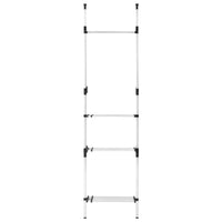 Thumbnail for Teleskop-Garderobe mit Stangen und Regal Aluminium
