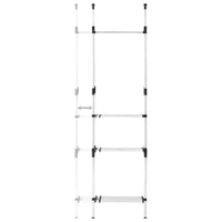Thumbnail for Teleskop-Garderobe mit Stangen und Regal Aluminium