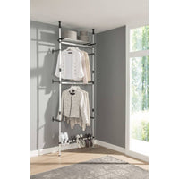 Thumbnail for Teleskop-Garderobe mit Stangen und Regal Aluminium