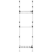 Thumbnail for Teleskop-Garderobe mit Stangen und Regal Aluminium