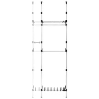 Thumbnail for Teleskop-Garderobe mit Stangen und Regal Aluminium