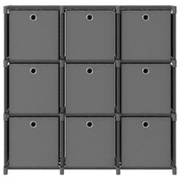 Thumbnail for Würfel-Regal mit Boxen 9 Fächer Grau 103x30x107,5 cm Stoff