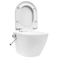 Thumbnail for Wand-WC ohne Spülrand mit Einbau-Spülkasten Keramik Weiß