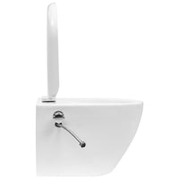 Thumbnail for Wand-WC ohne Spülrand mit Einbau-Spülkasten Keramik Weiß