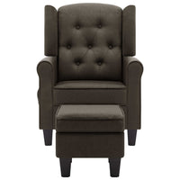 Thumbnail for Massagesessel mit Hocker Taupe Stoff