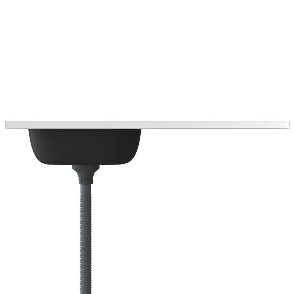 Küchenspüle mit Abtropfset Silbern 1000x500x155 mm Edelstahl