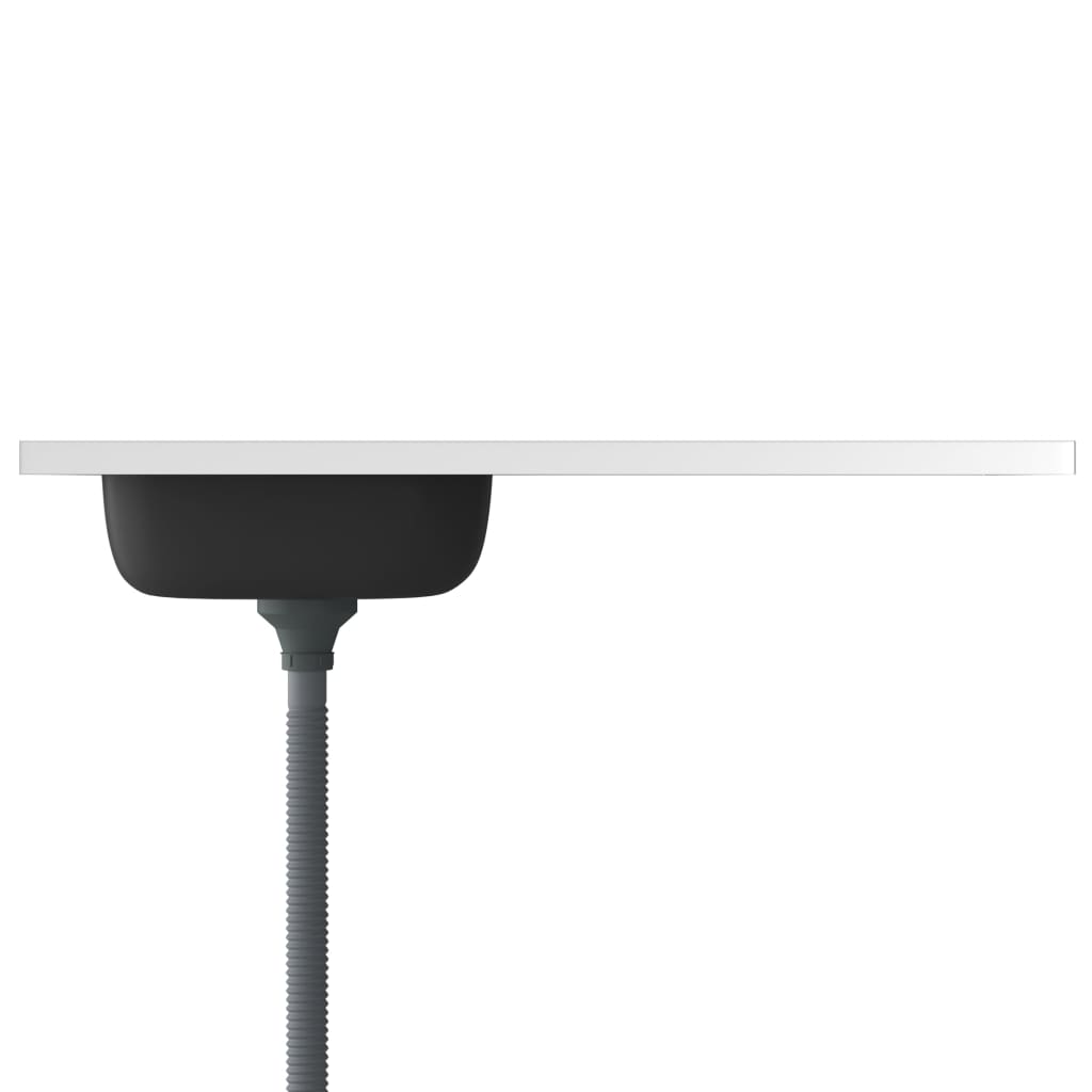 Küchenspüle mit Abtropfset Silbern 1000x600x155 mm Edelstahl