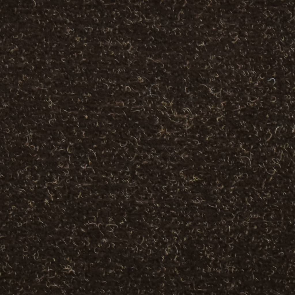 15-tlg. Selbstklebende Treppenmatten Dunkelbraun 56x17x3cm