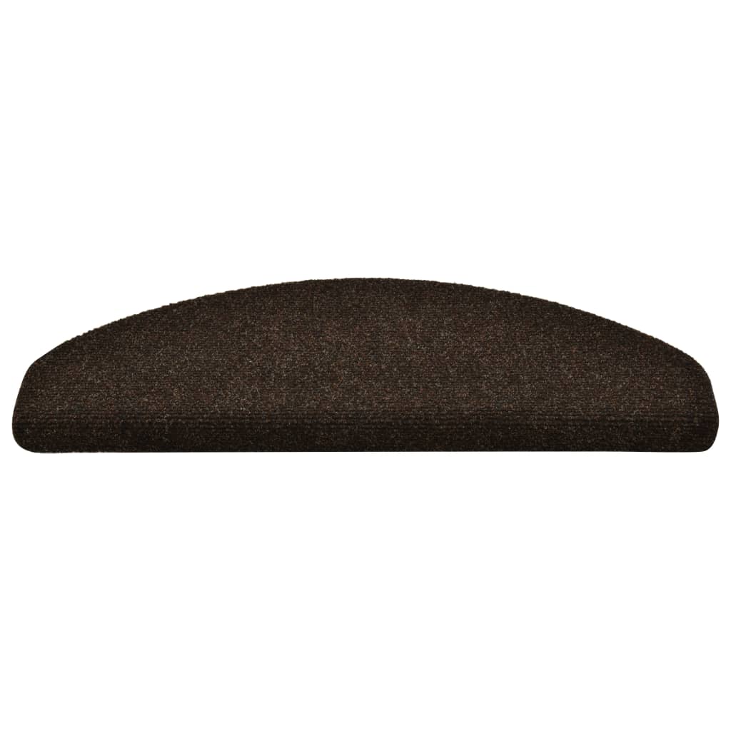 Treppenmatten Selbstklebend 15 Stk. Braun 65x21x4cm Nadelvlies