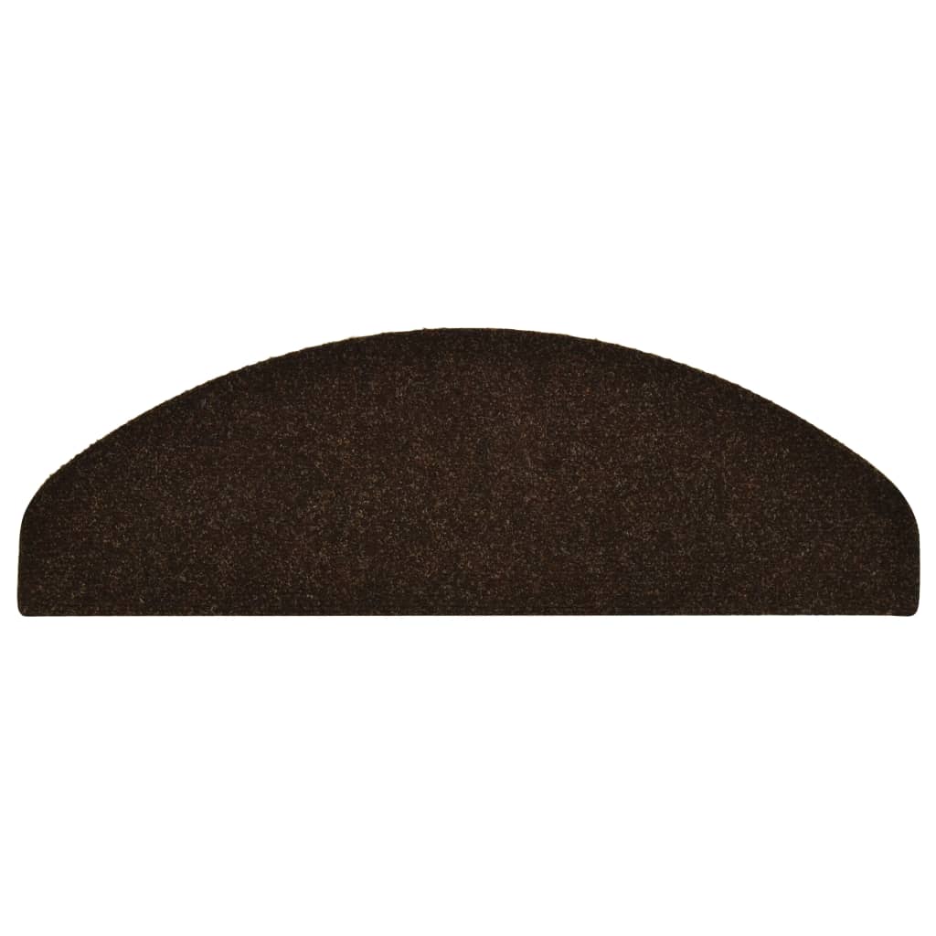 Treppenmatten Selbstklebend 15 Stk. Braun 65x21x4cm Nadelvlies