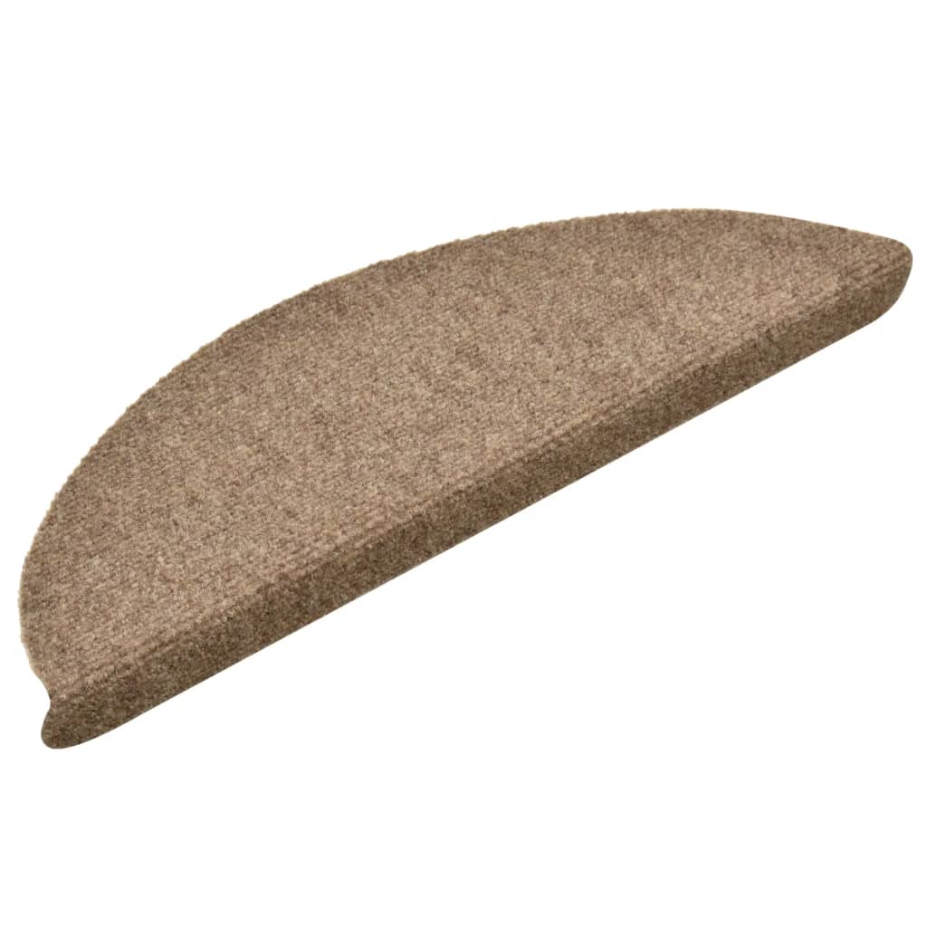 Treppenmatten Selbstklebend 15 Stk. Creme 56x17x3cm Nadelvlies