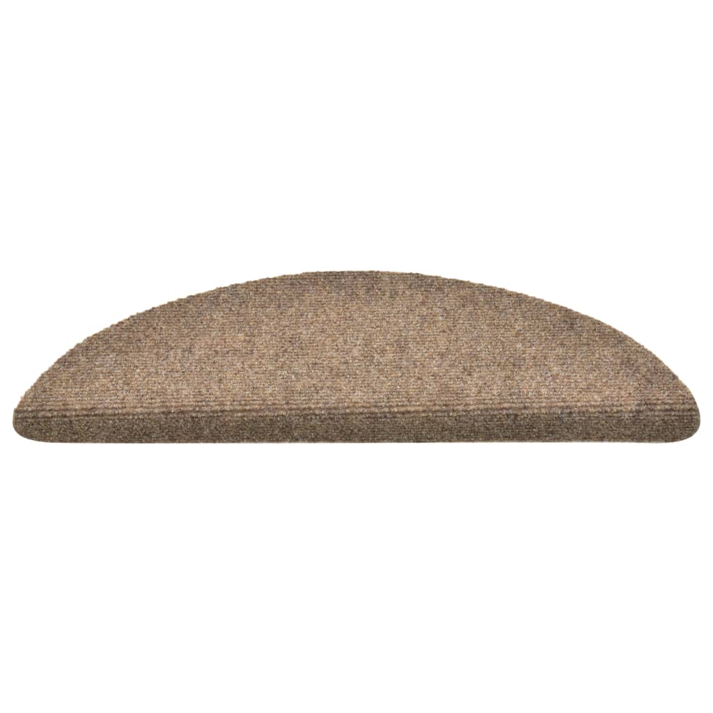 Treppenmatten Selbstklebend 15 Stk. Creme 56x17x3cm Nadelvlies