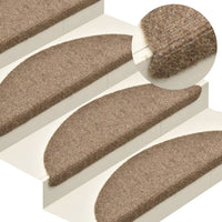 Thumbnail for Treppenmatten Selbstklebend 15 Stk. Creme 56x17x3cm Nadelvlies