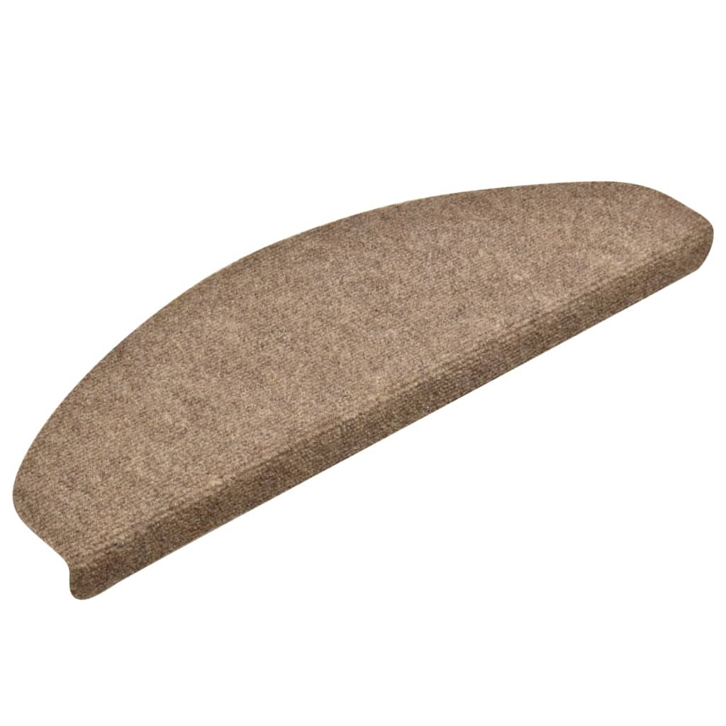 Treppenmatten Selbstklebend 15 Stk. Creme 65x21x4cm Nadelvlies