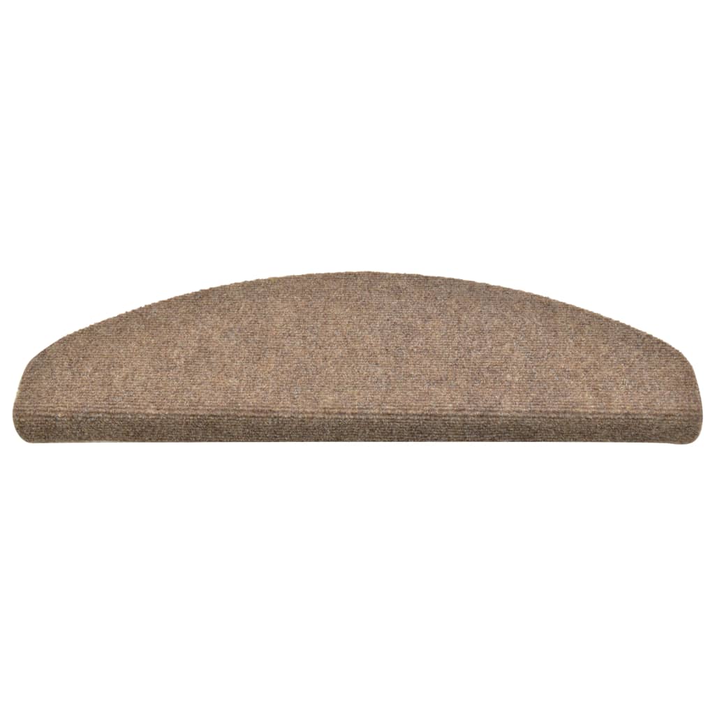 Treppenmatten Selbstklebend 15 Stk. Creme 65x21x4cm Nadelvlies
