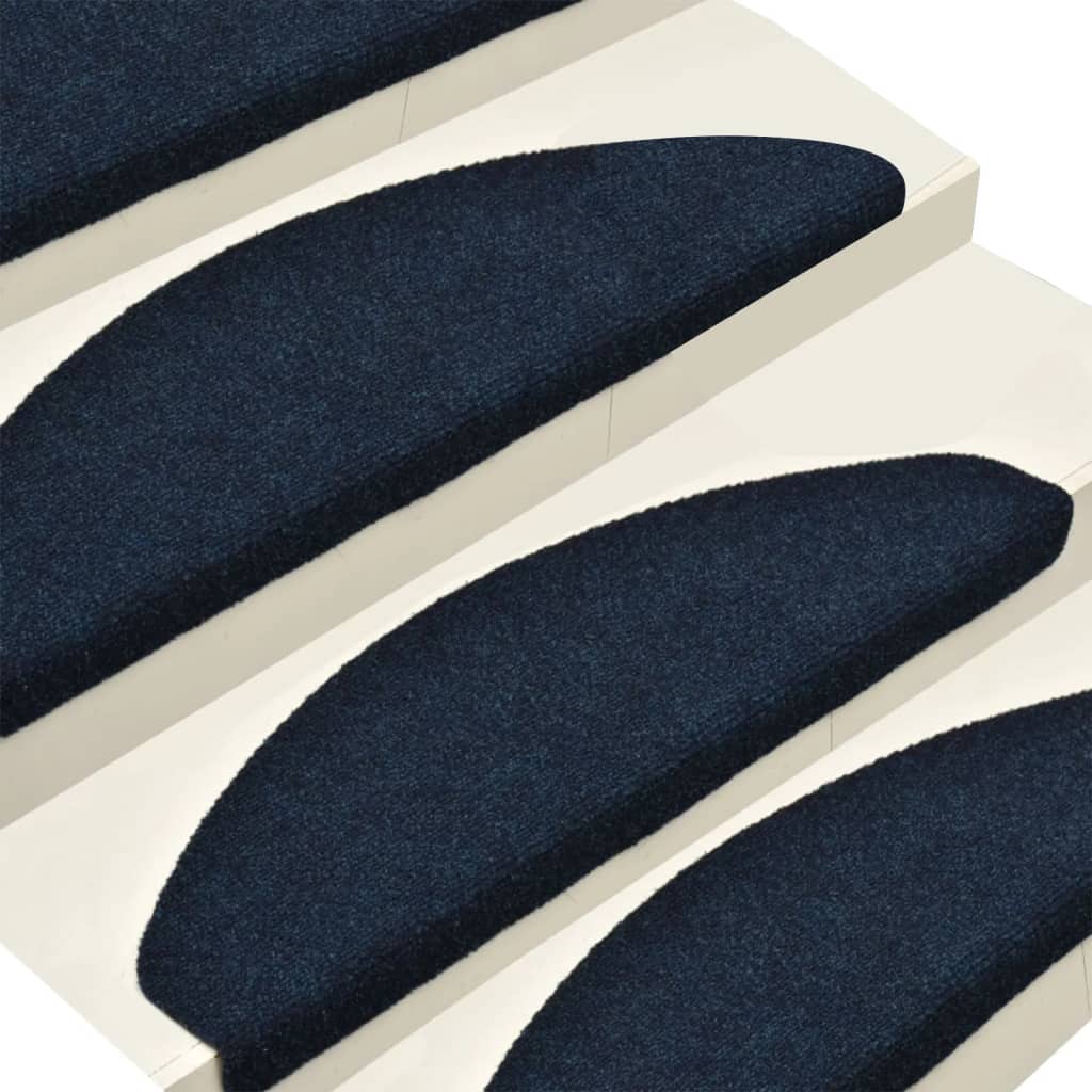 Selbstklebende Treppenmatten 15 Stk. Navy 56x17x3cm Nadelvlies