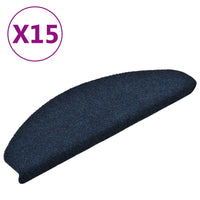 Thumbnail for Selbstklebende Treppenmatten 15 Stk. Navy 65x21x4cm Nadelvlies