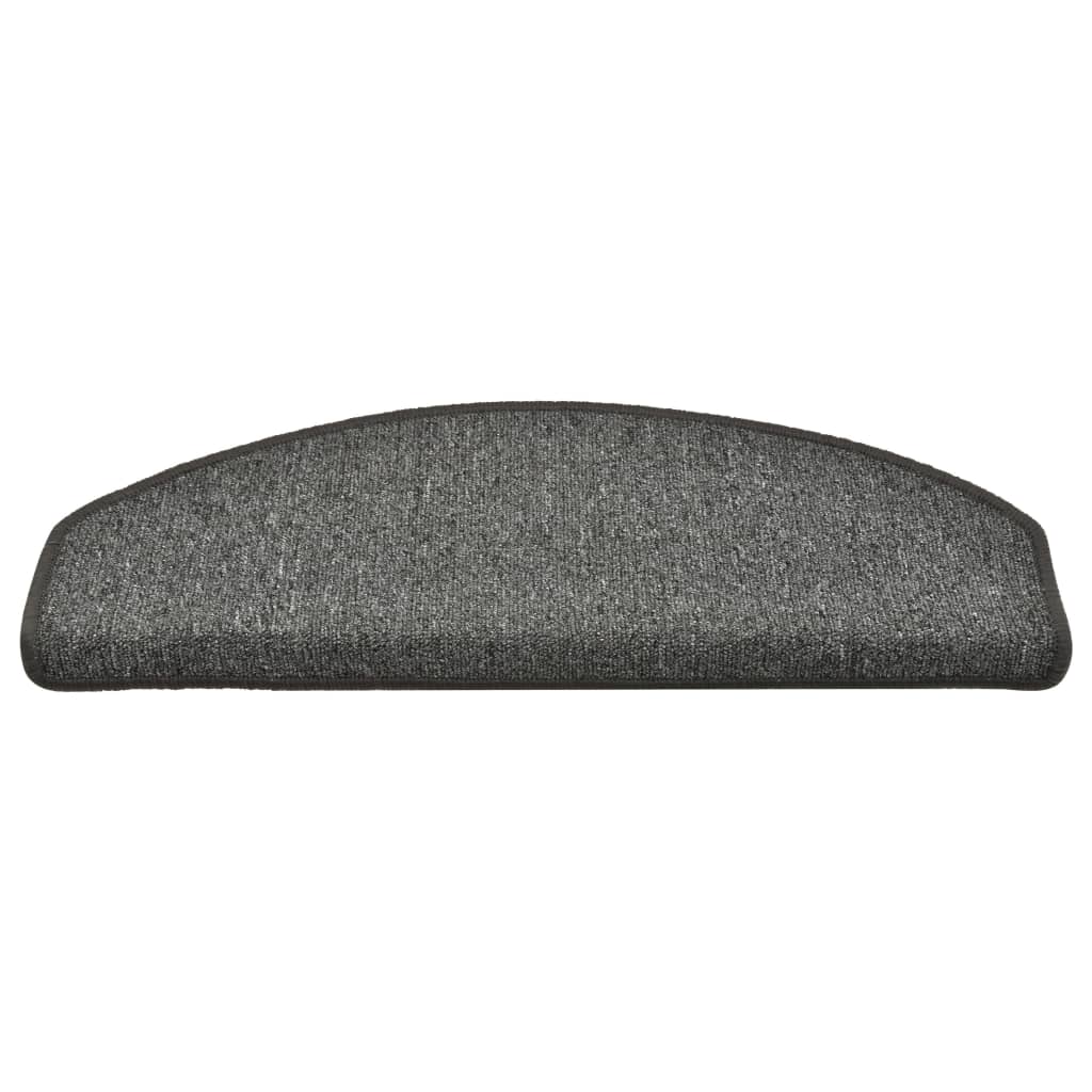 Treppenmatten 15 Stk. Dunkelgrau 65x24x4 cm