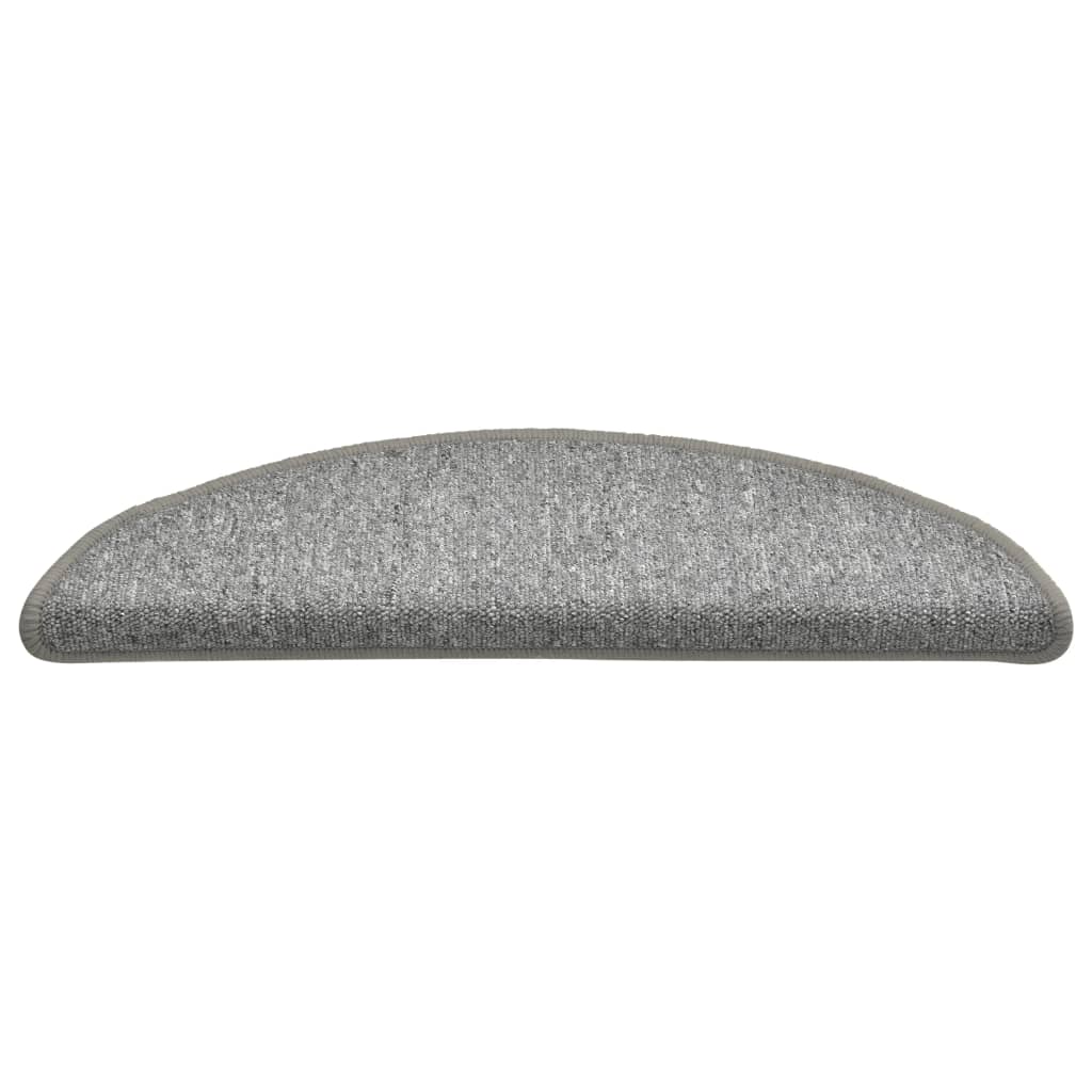 Treppenmatten 15 Stk. Hellgrau 56x17x3 cm