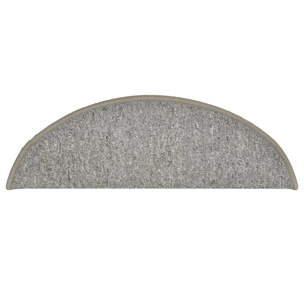 Treppenmatten 15 Stk. Hellgrau 56x17x3 cm