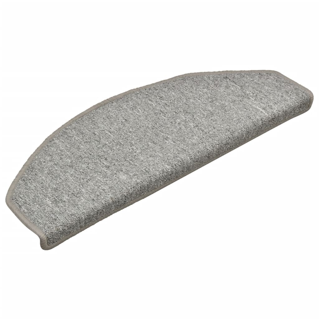 Treppenmatten 15 Stk. Hellgrau 65x24x4 cm