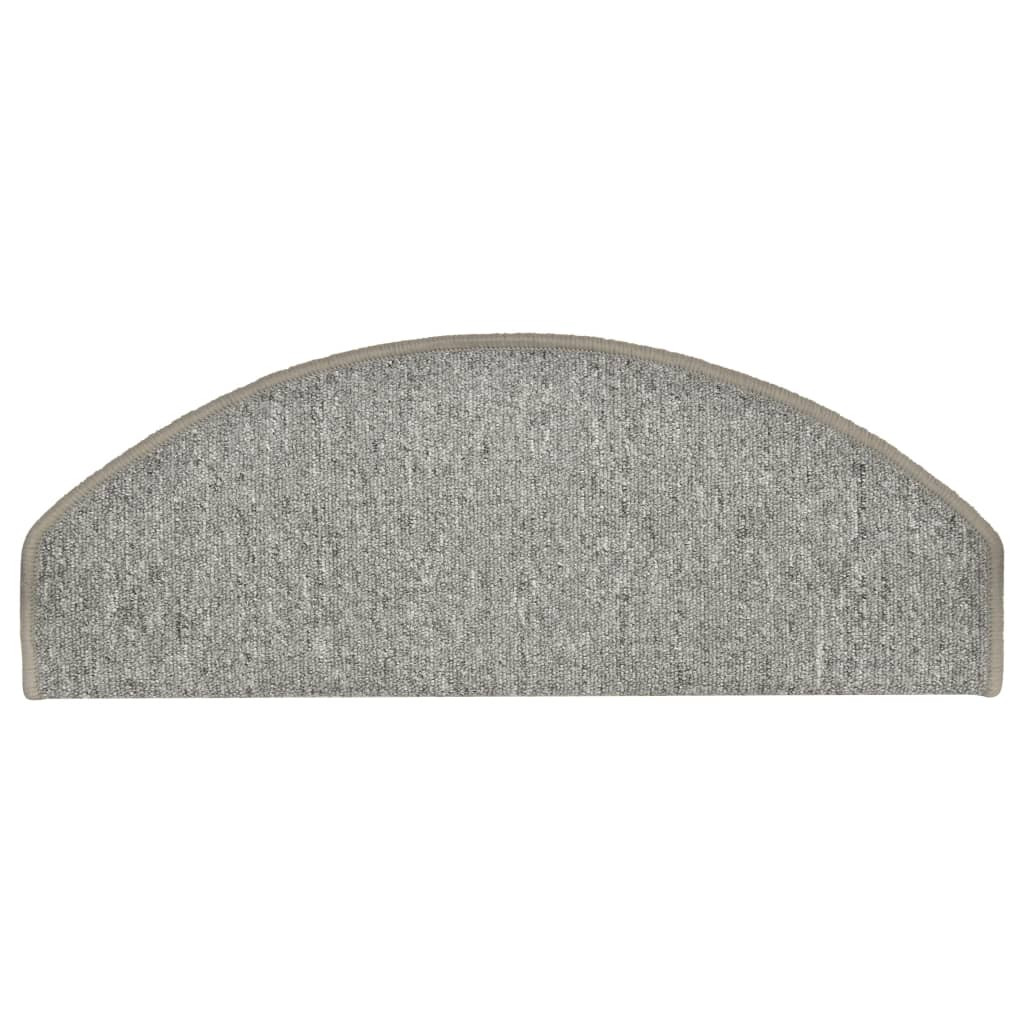 Treppenmatten 15 Stk. Hellgrau 65x24x4 cm