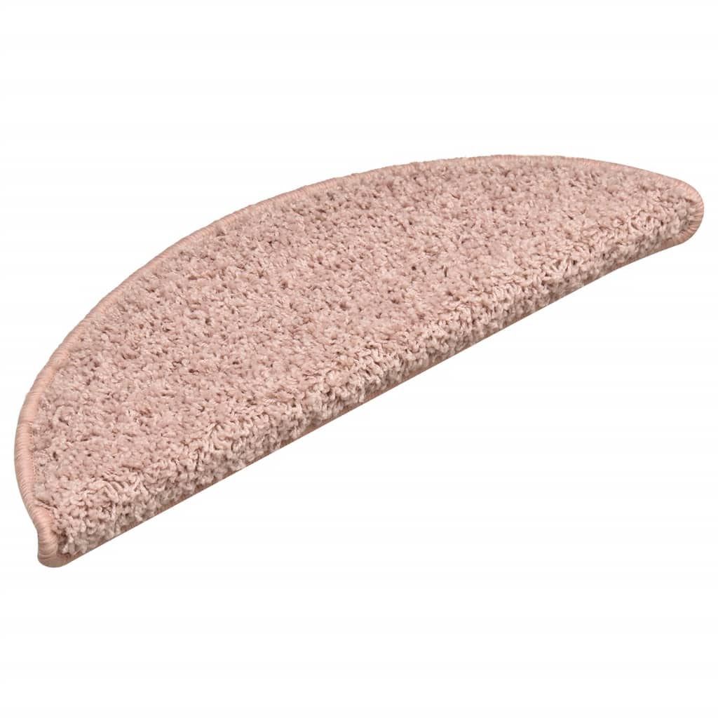 Treppenmatten 15 Stk. Hellrosa 56x17x3 cm