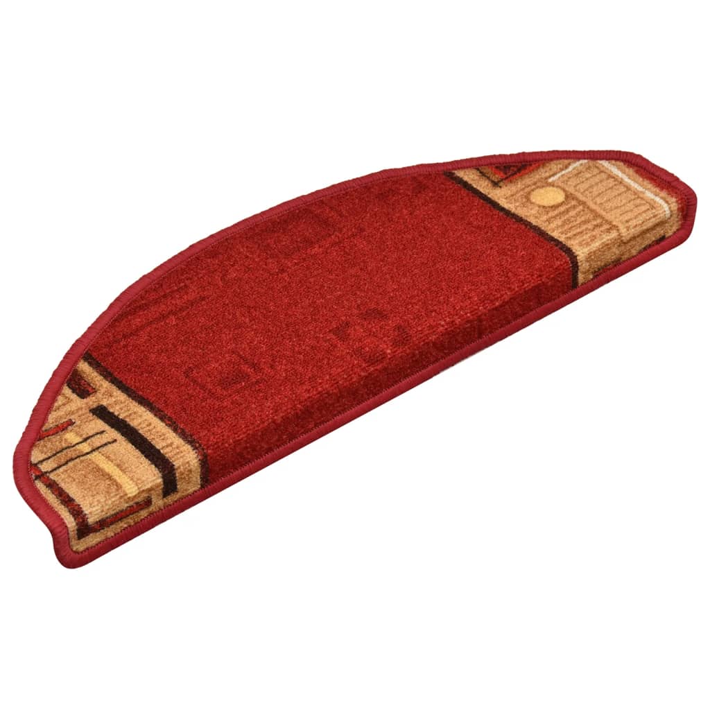 Treppenmatten Selbstklebend 15 Stk. Rot 65x21x4 cm