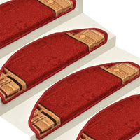 Thumbnail for Treppenmatten Selbstklebend 15 Stk. Rot 65x21x4 cm